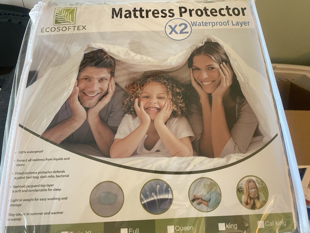 Twin Size Mattress Protector, Waterproof, Ecosoftex
