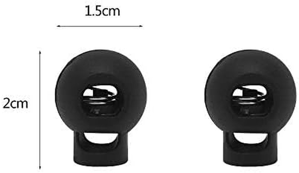 Plastic Cord Locks for Drawstrings Shoelaces, 100 Pcs Adjustable round Cord Stop