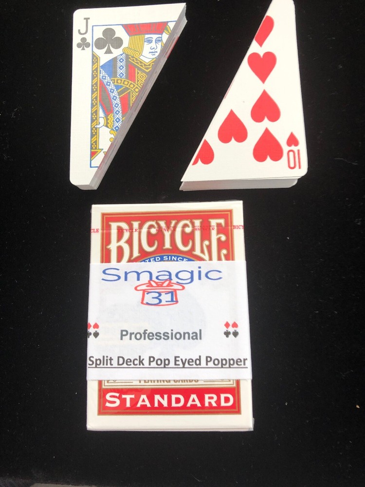 Split Deck - Magic Card Trick - Bicycle Red or Blue