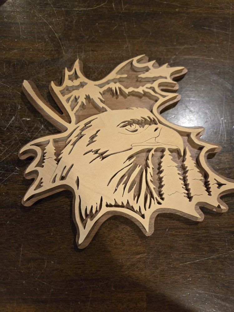 Deer & Eagle Leaf Wall Hanging Pair