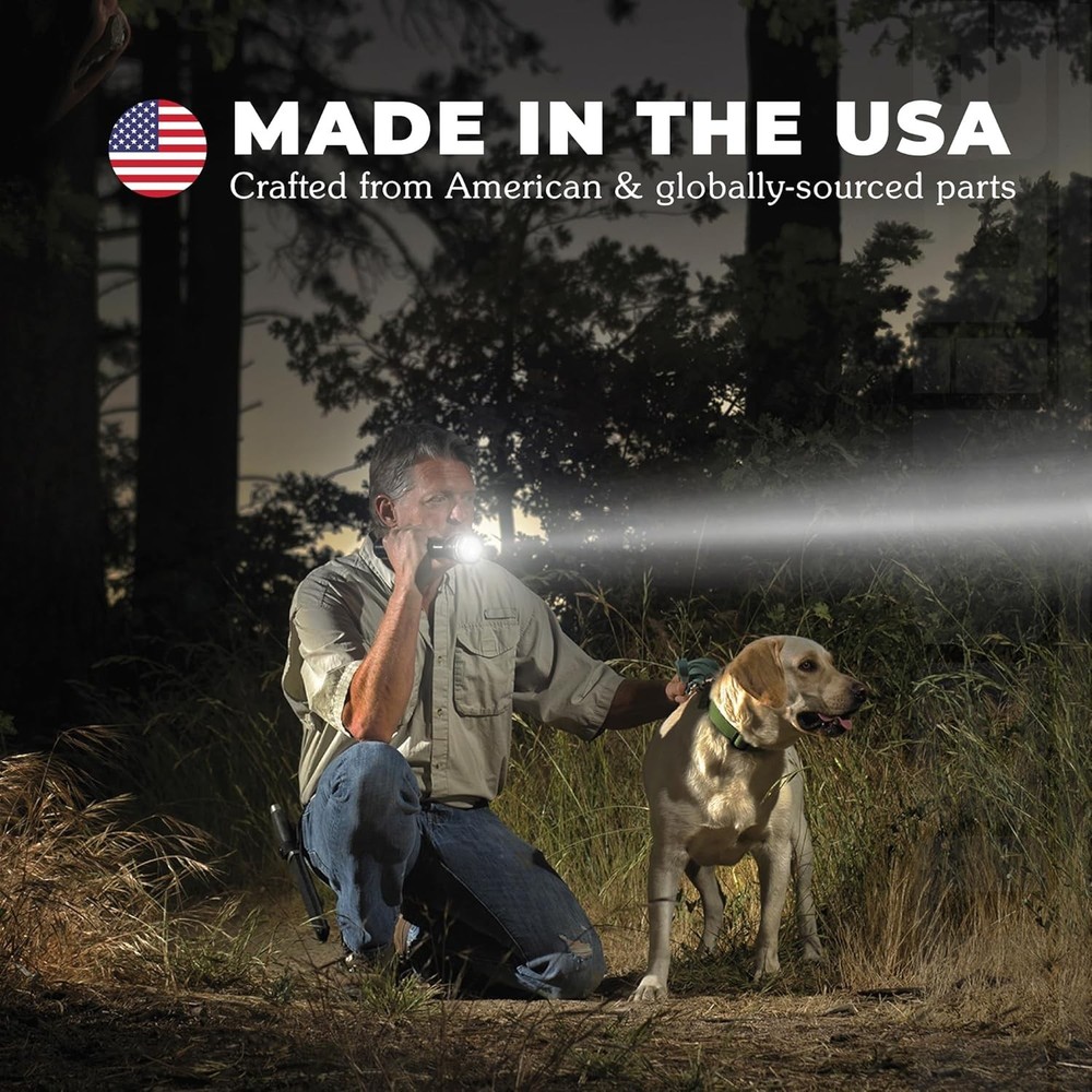 Compact Blue LED Flashlight with Holster - Durable & Multi-Mode for Emergencies