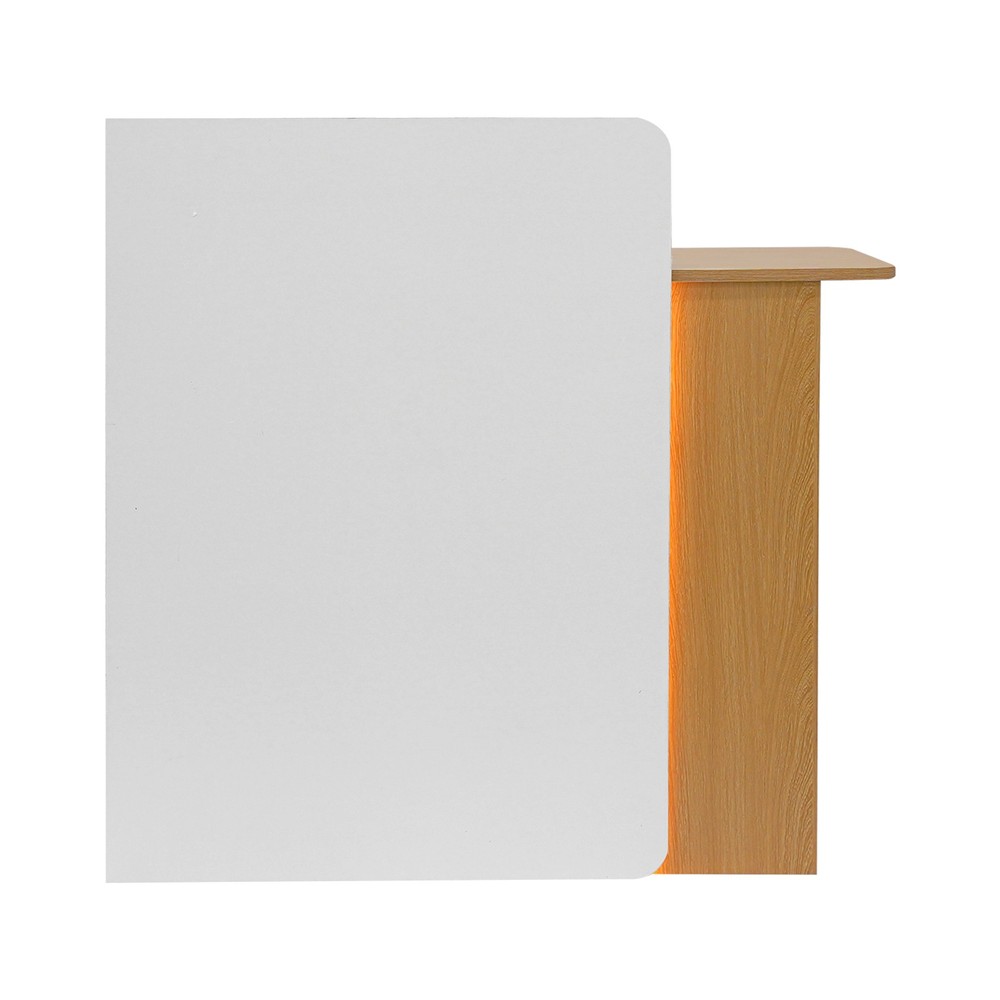 Modern Front Desk Reception Counter, Reception Desk for Salons with LED Light