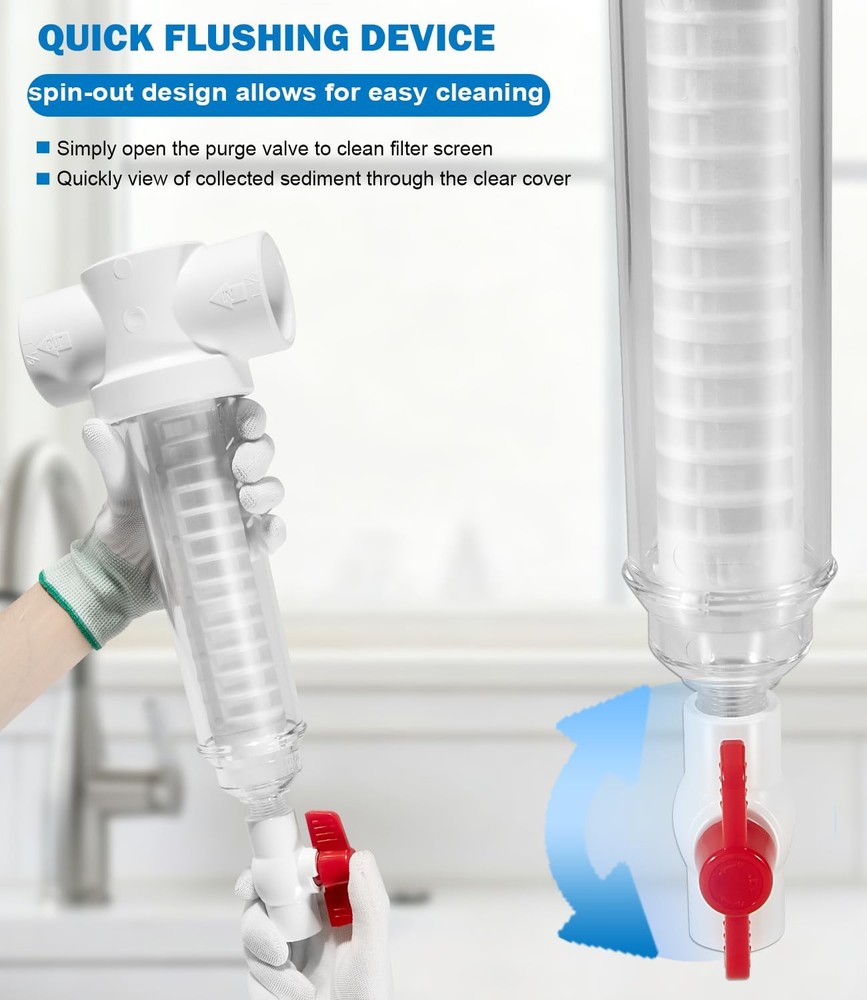 100 Mesh Spin Down Sand Separator for Rusco Vu-Flow 1-1/2" Spin-Down Filter