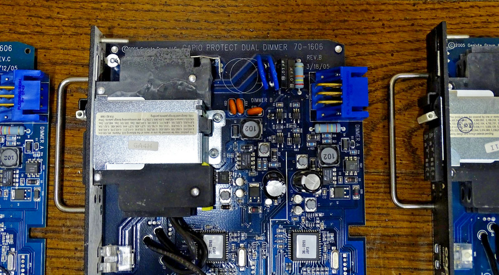 FOR PARTS ONLY (3) Capio Plus CP20HP Dual 20A High Performance Dimmer Modules