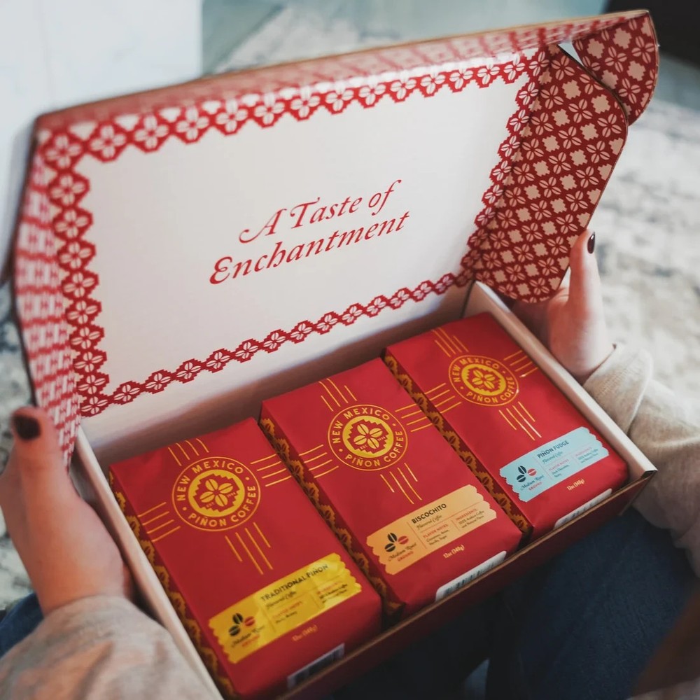 New Mexico Piñon Coffee 3 Pack Enchanted Grounds Gift Box!