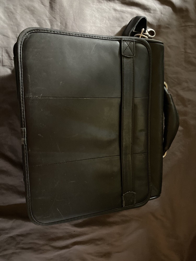 Dell Leather Laptop/briefcase W Shoulder Strap