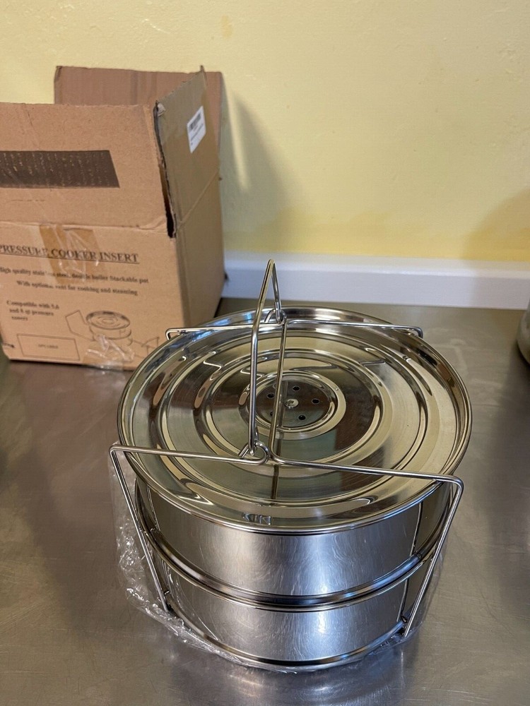 Stackable Steamer Insert Pans with Sling for Instant Pot Accessories