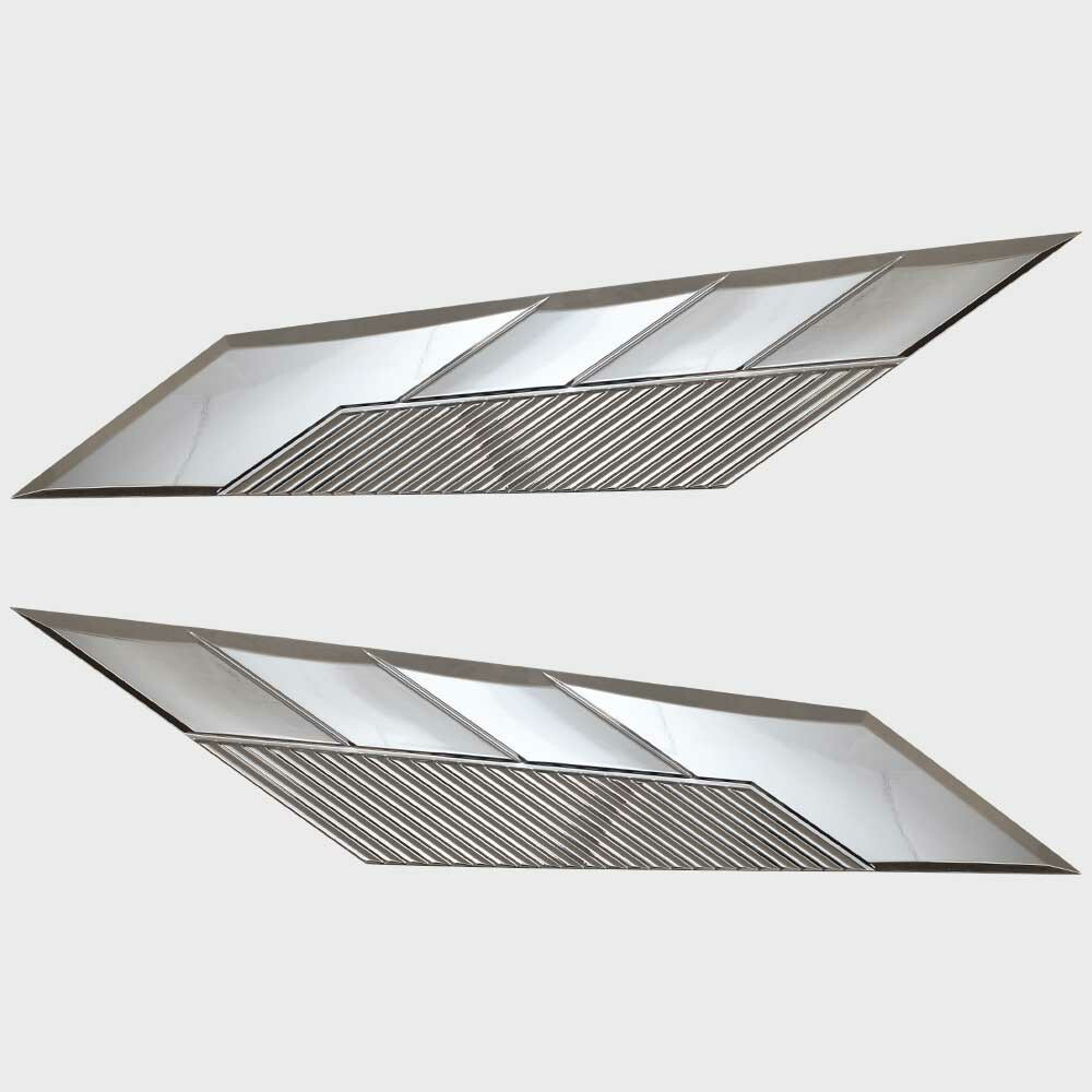 Cruisers Boat Raised Hull Decals | Accent Silver Stickers (2 PC)