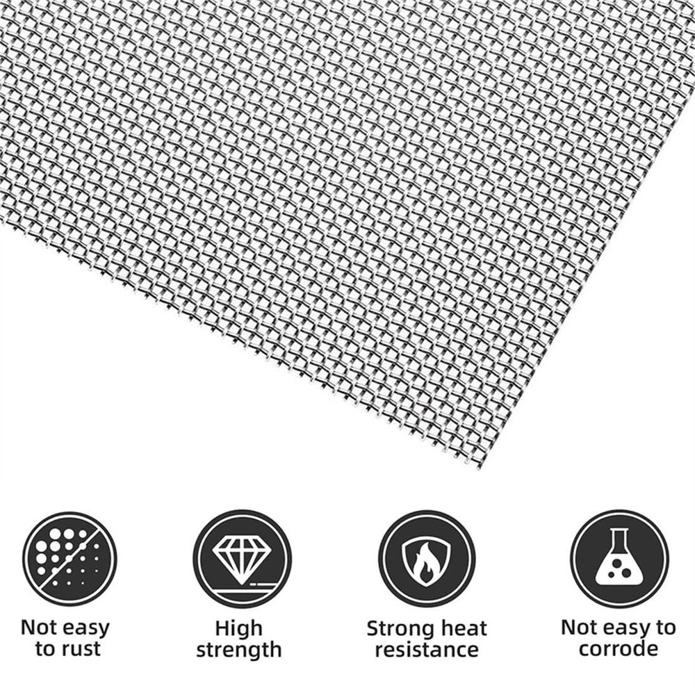 Stainless Steel Mesh Sheets - 4 Pack, 12x8 Inch, Rust-Resistant for DIY Projects