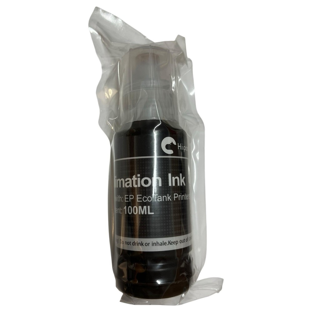 Hiipoo Black Sublimation Printer Ink 100 ML EP Ecotank