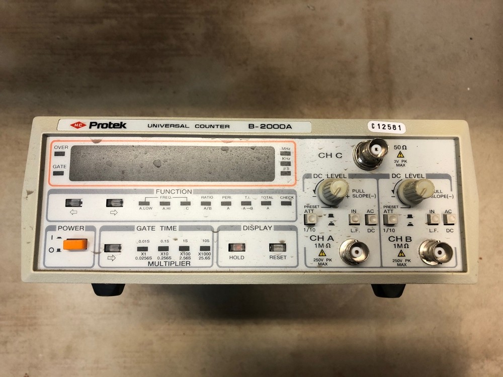 ProTek B-2000A Universal Frequency Counter, Up to 2 GHz, Mostly working, READ