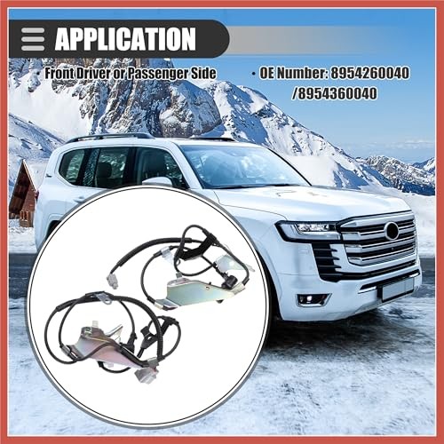 Front Left Right ABS Sensor, Wheel Speed Sensor, for Lexus LX470 1998-2007,