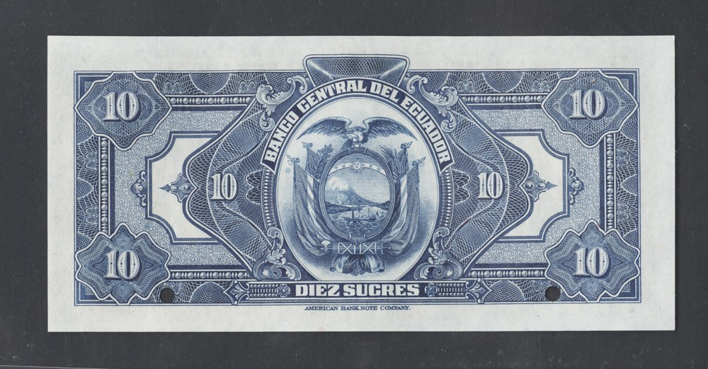 Ecuador Banknote Specimen Catalog 85s
