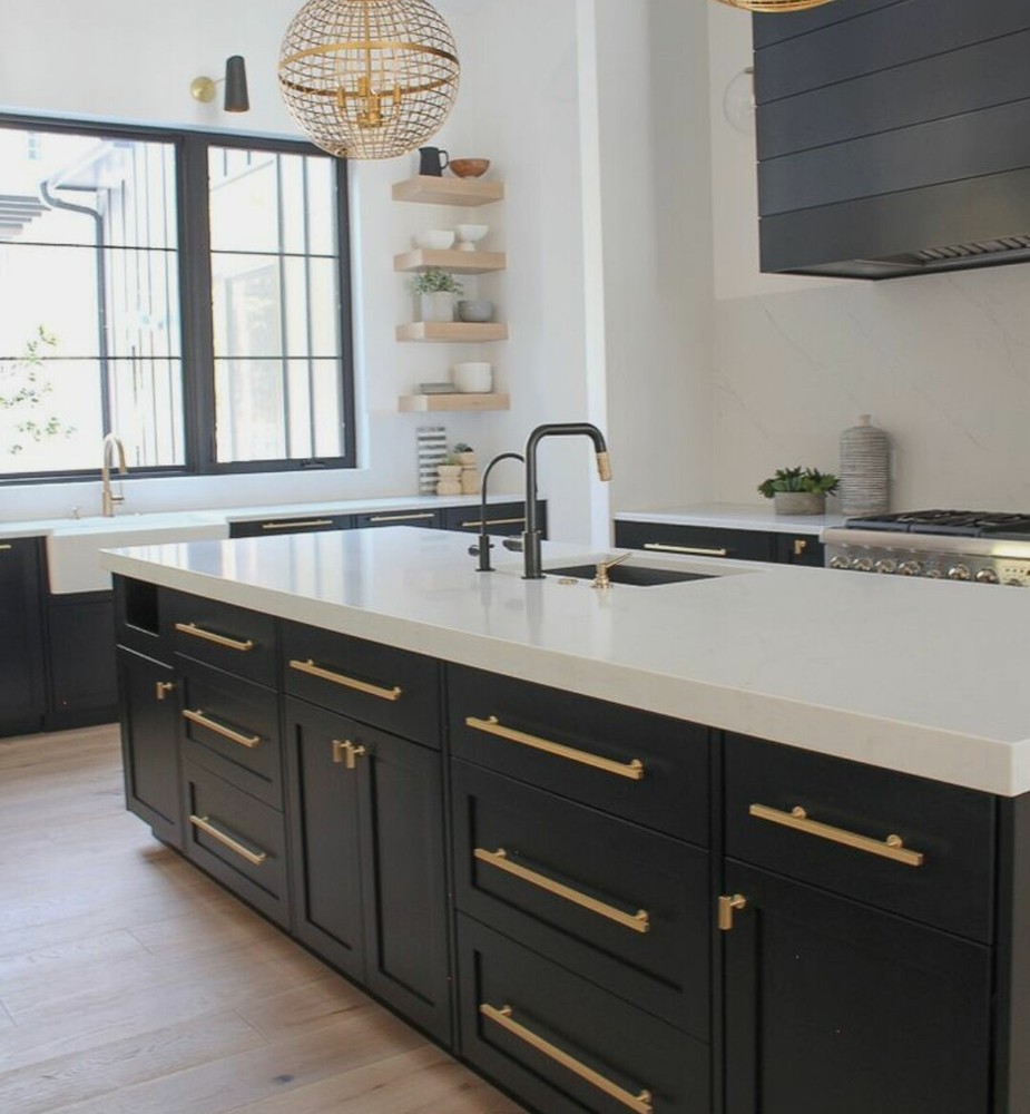 Chrome Cabinet Door Black Silver Gold Handle Kit T Bar Drawer Pull Kitchen