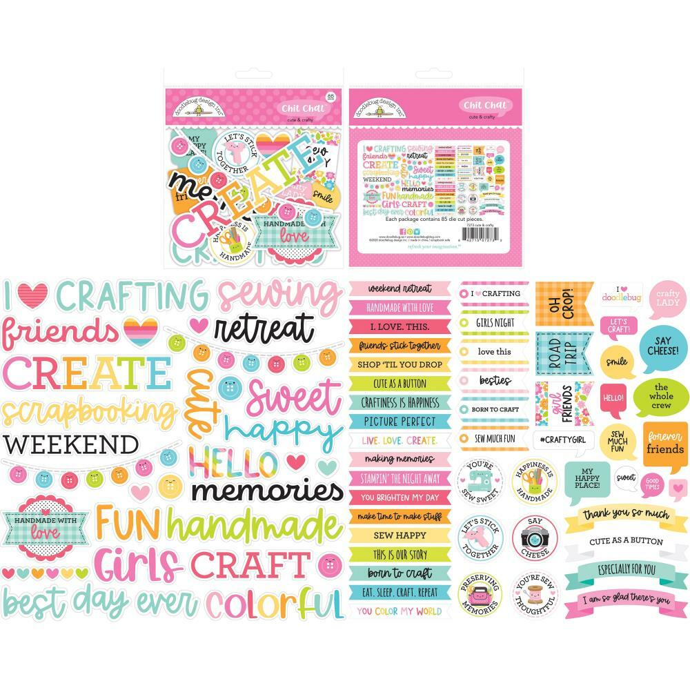 Doodlebug Chit Chat - Cute & Crafty - Ephemera Die Cuts #7273