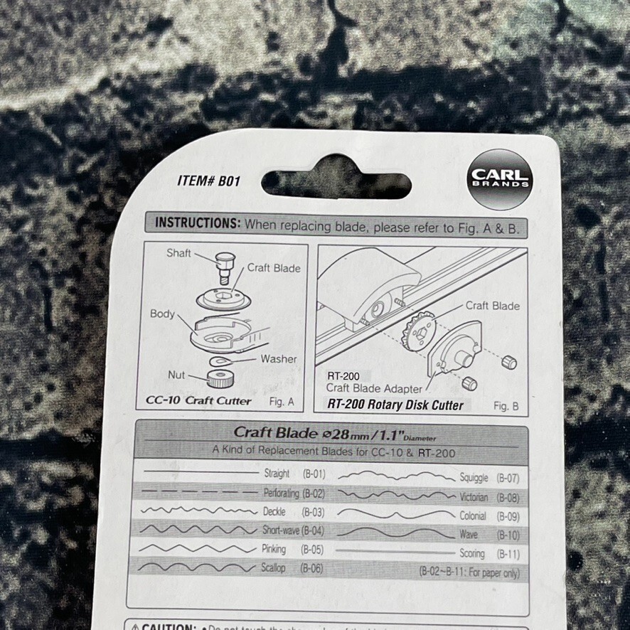 Carl Bidex Straight B-01 Professional Trimmer Blade replacement RT series
