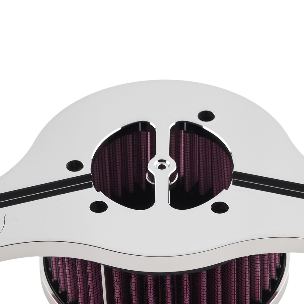 Billet Air Filter System for Harley Softail Dyna 1993-2017 Chrome Red