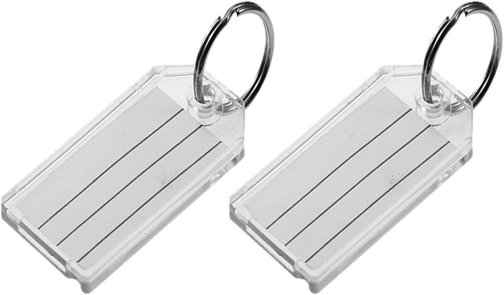 Lucky Line Extra Strength Key Tag with Split Ring; Clear, 2 Pack (20402) Clear