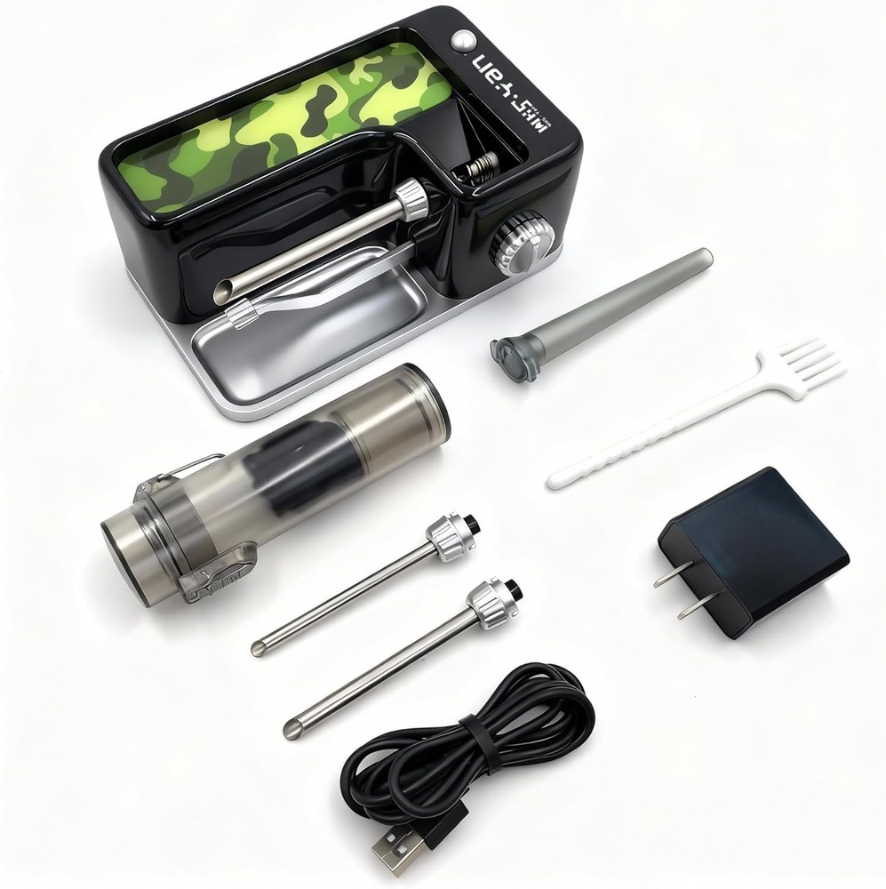 Cigarette Rolling Machine, Automatic USB-C & Battery Powered, Adjustable Density