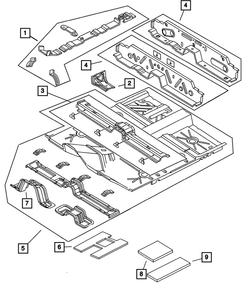 Genuine Mopar Rear Floor Cross-Member 5014458AD