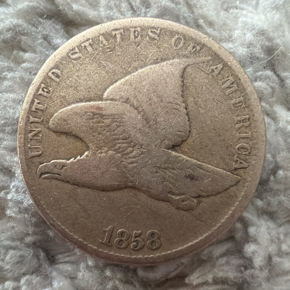1858 Flying Eagle One Cent Coin US