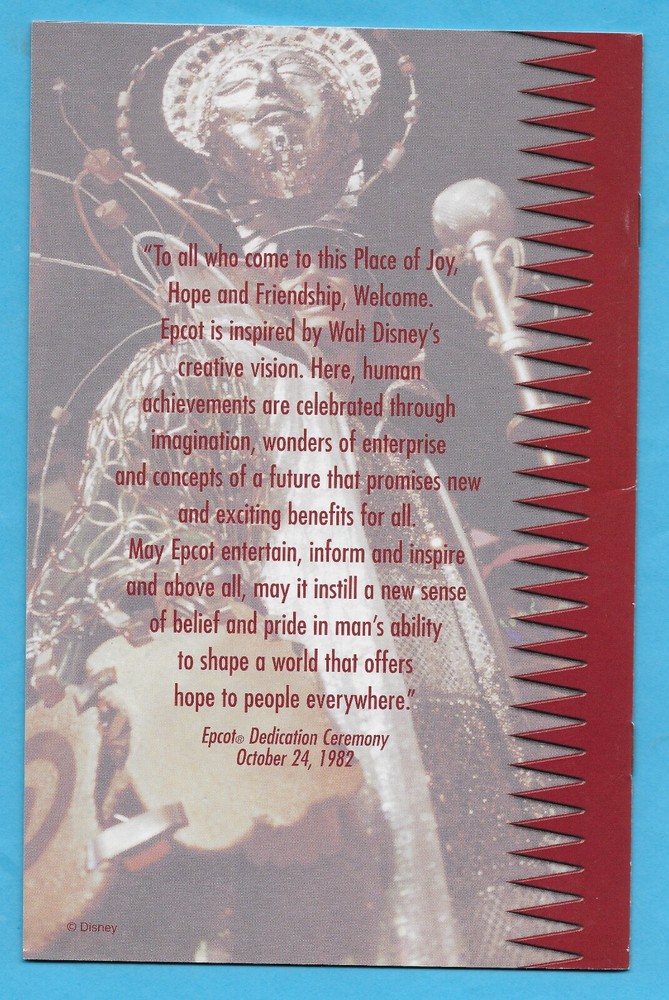 2000 EPCOT MILLENNIUM CELEBRATION COMMEMORATIVE 27 PAGE PROGRAM DISNEY WORLD