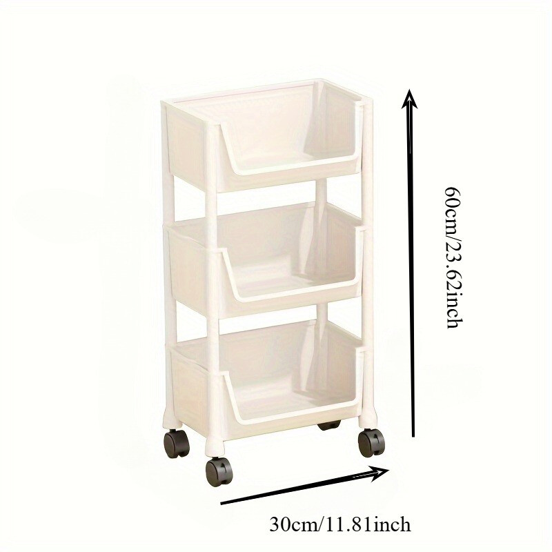White Multi-layer Rolling Storage Cart for Spas & Salons