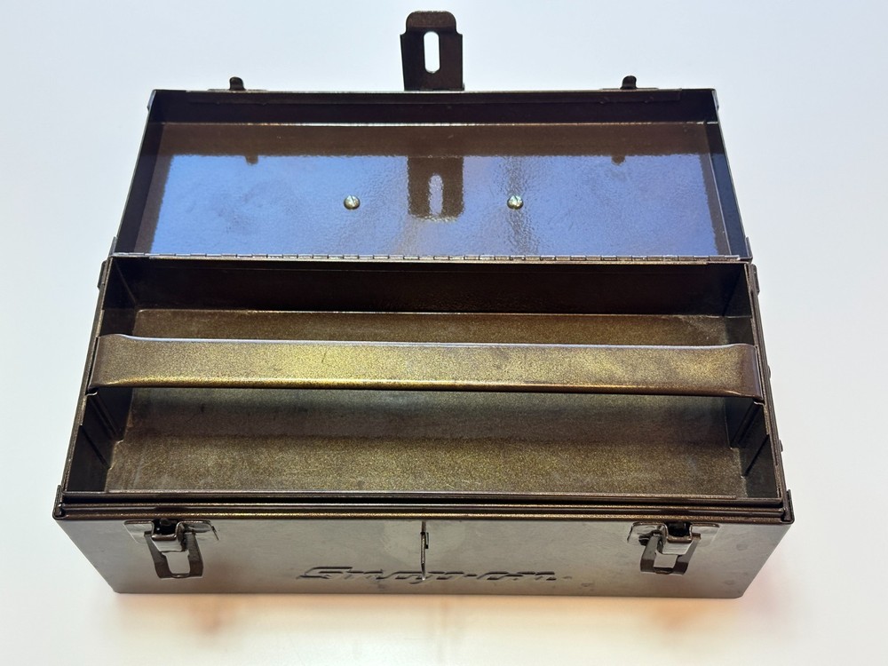 Snap-On Tools DARK BROWN / BRONZE Vintage Mini Tool Box w/ Removable Tray