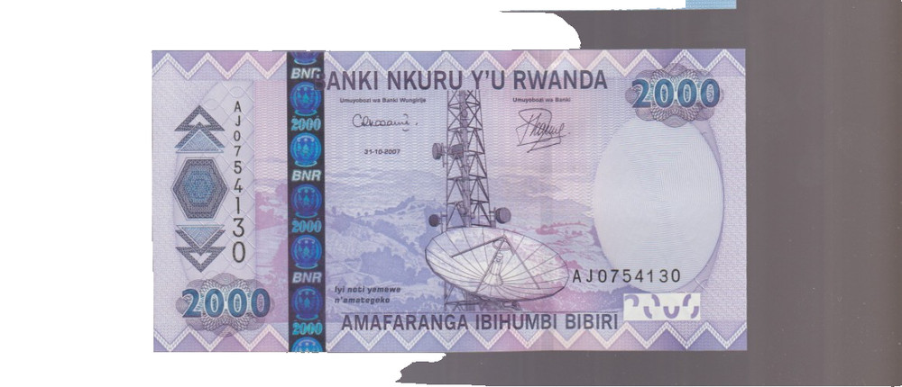 RWANDA 2007 2000 FRANCS BANKNOTE P32  UNCIRCULATED