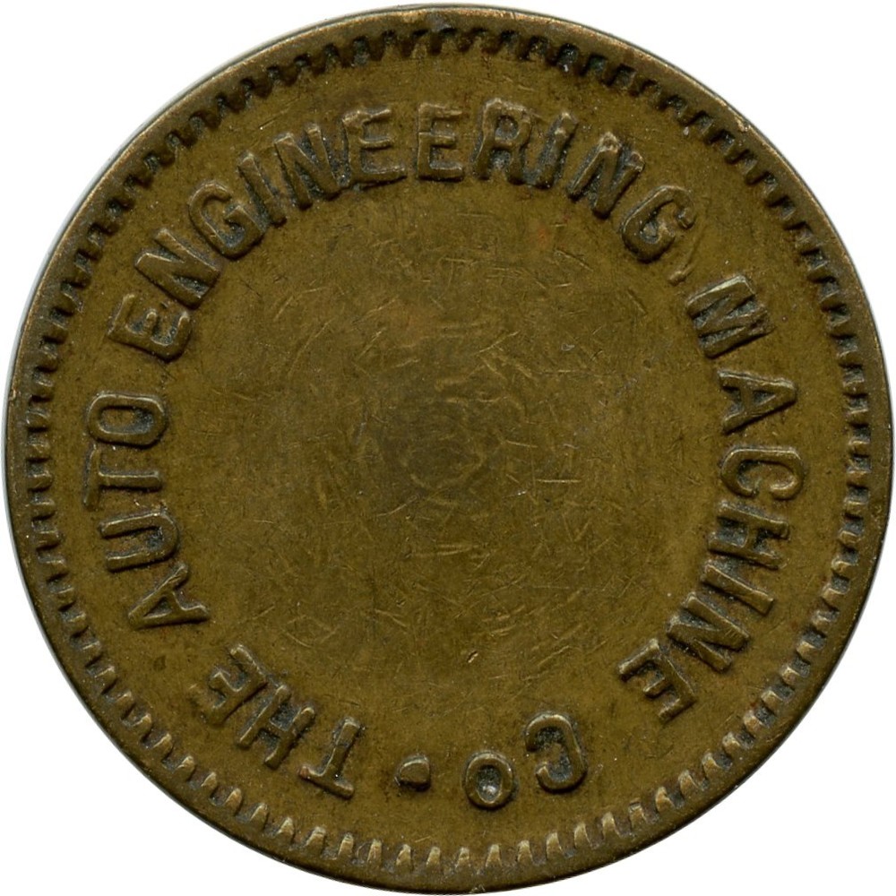 The Auto Engineering Machine Co. Good For Free Play on Machine Trade Token