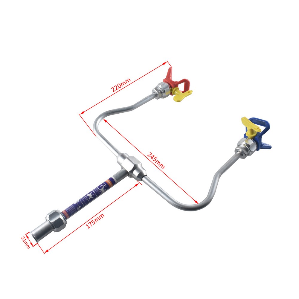DUAL SPRAYER - SPRAY GUN EXTENSION POLE DOUBLE NOZZLE HEAD