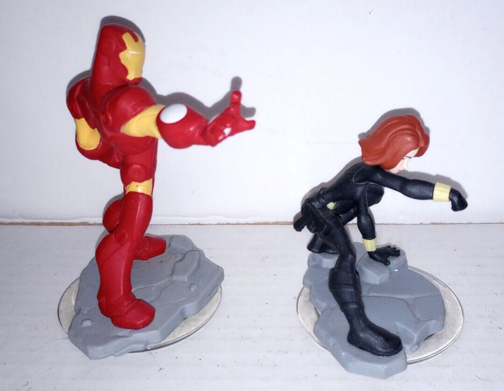 Iron Man & Black Widow - Disney Infinity 2.0 Marvel Figures - Good Condition