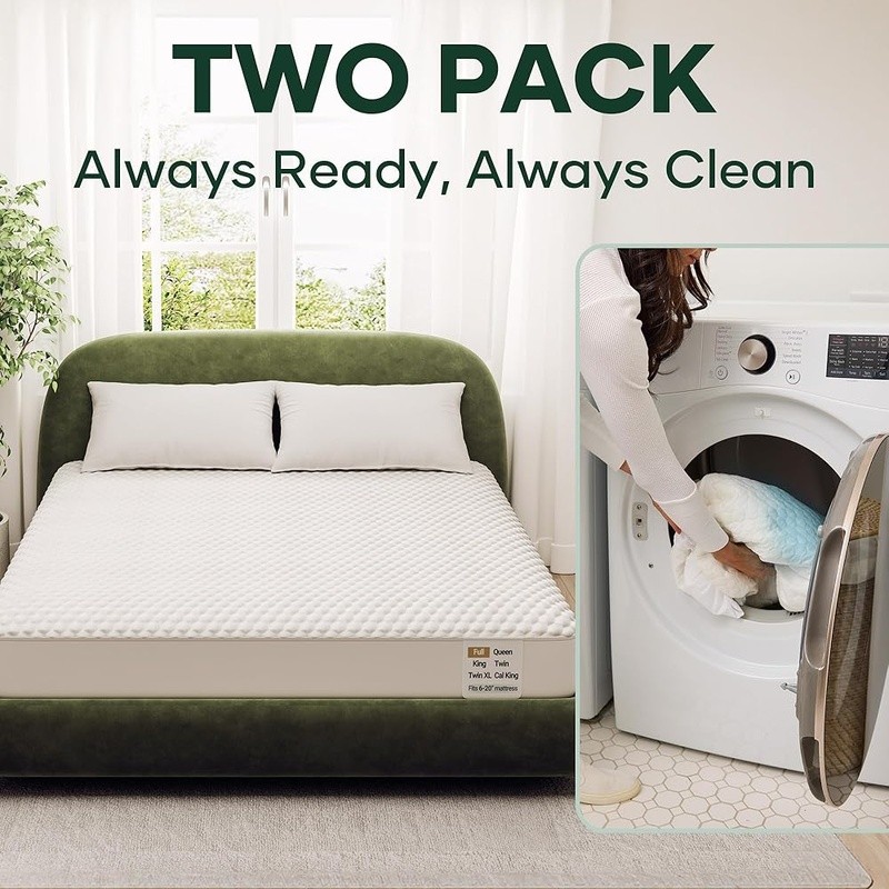 Waterproof Mattress Protector Soft Absorbent Deep Pocket Cooling Breathable New