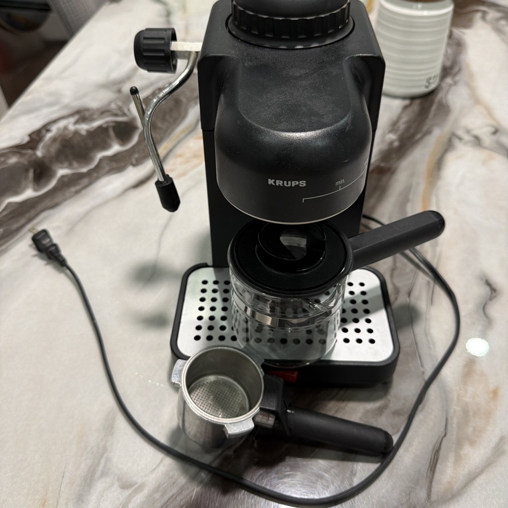 Vintage Krups 963 Espresso Mini 4-Cup Machine - COMPLETE Set, Tested & Works