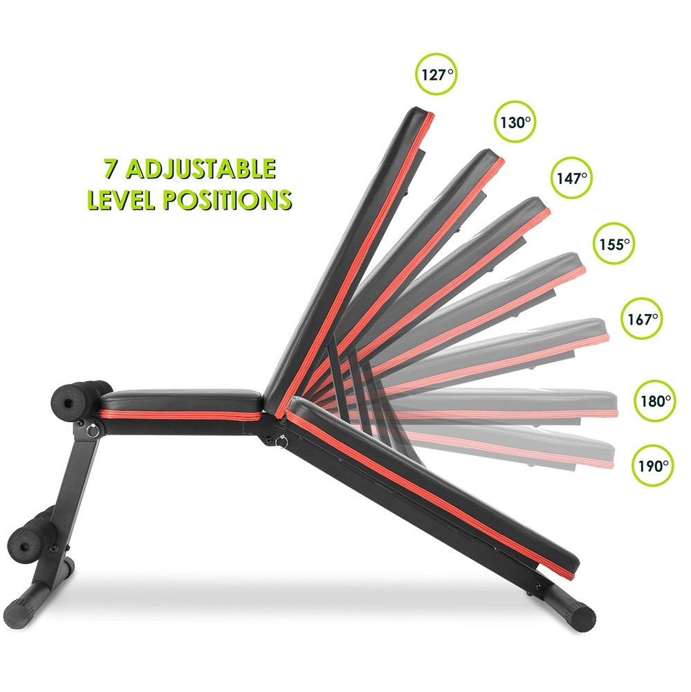 ProsourceFit Foldable & Adjustable Multi-Purpose Weight Bench with Resistance Ba