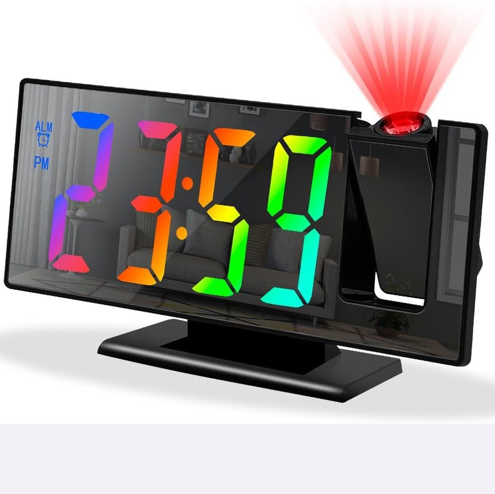 Multicolor Projection Clock: Dynamic Displays for Modern Spaces