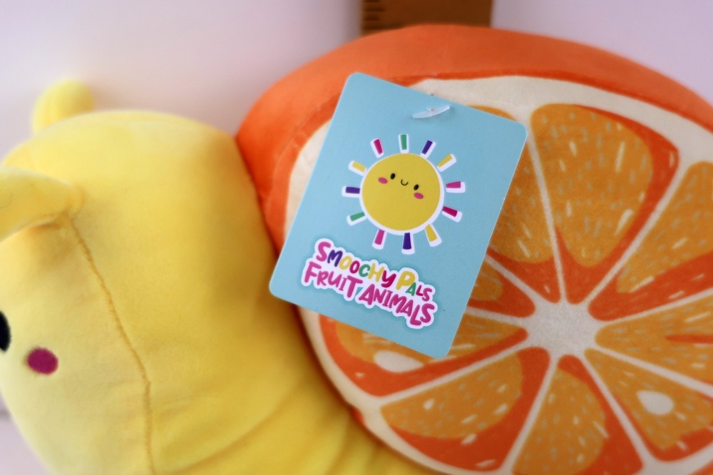 Smoochy Pals Fruit Animals Plush Snail with Orange Slice Shell 9"