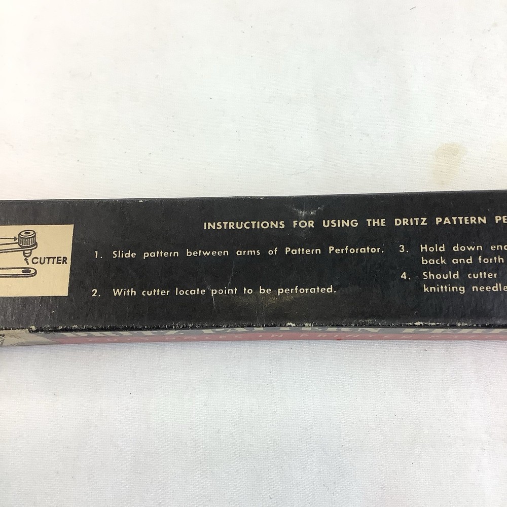 Dritz Pattern Perforator Vintage Sewing Tool Cuts Holes In Printed Patterns