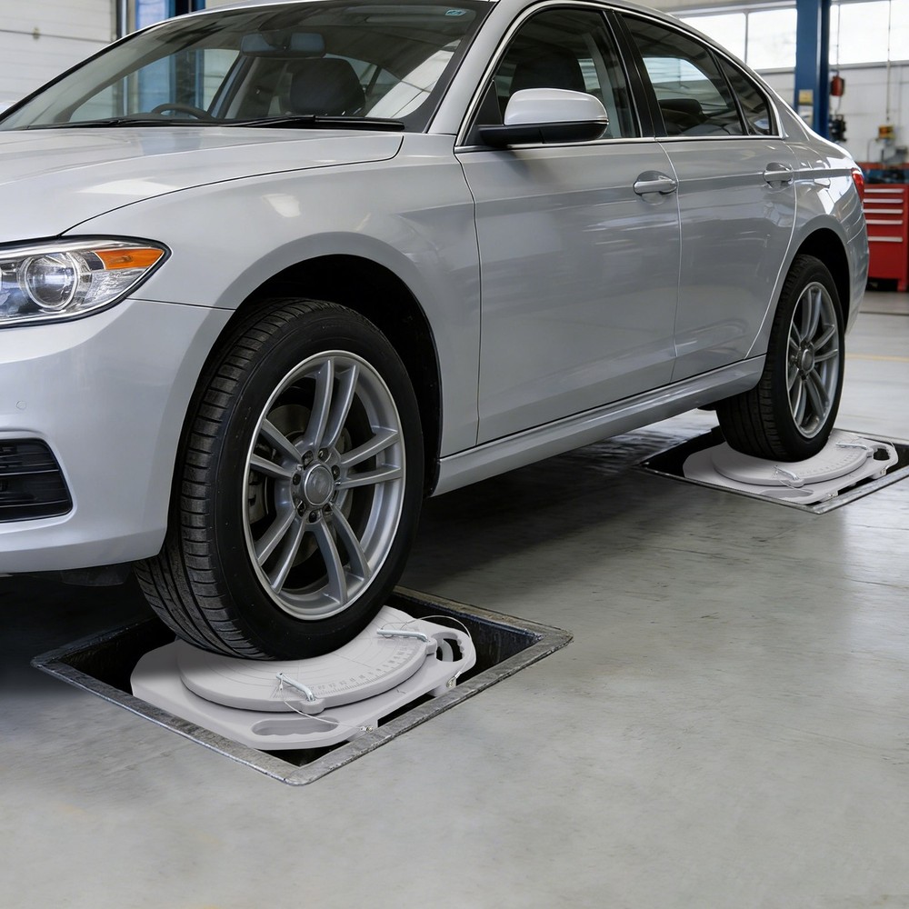 2 x Car Wheel Front End Alignment Turn Plates Alignment Turntable Plate Tool