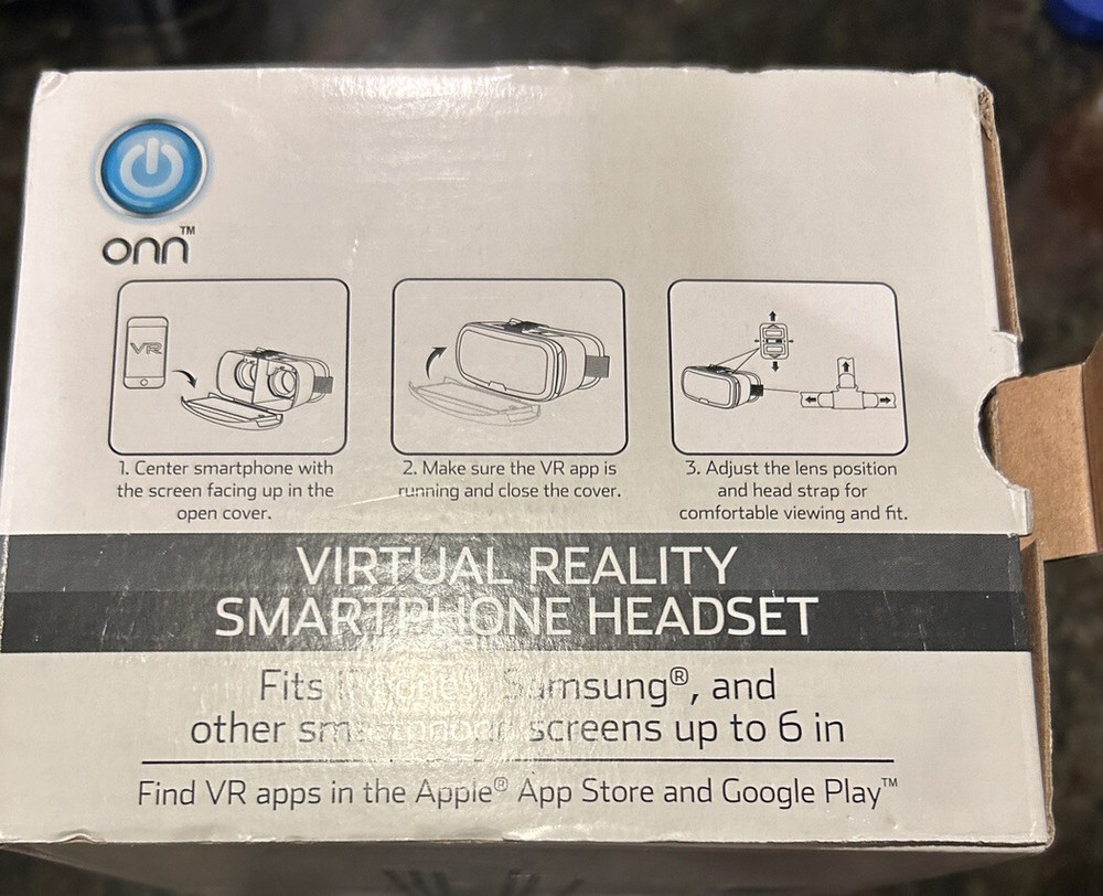 ONN Mobile VR Virtual Reality Smartphone Headset - Blue