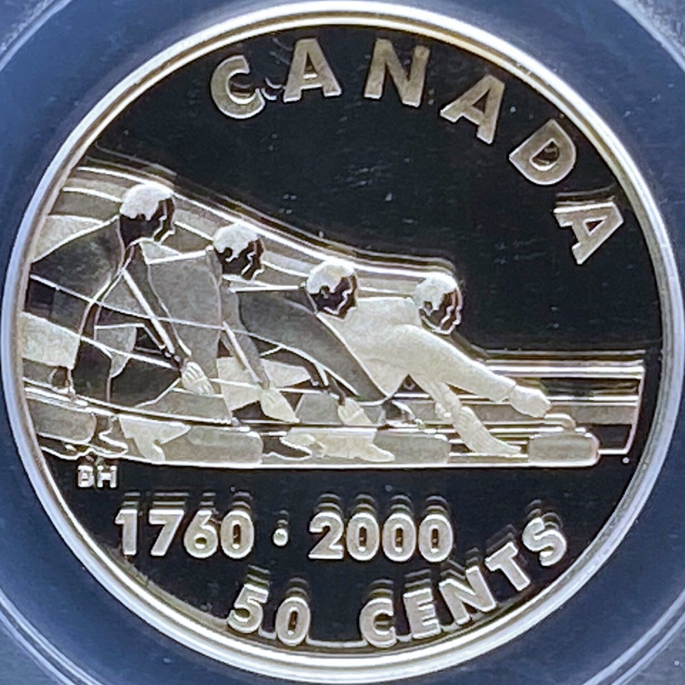 CANADA. 2000, 50 Cent, Silver - PCGS PR69 DCAM - Top Pop 🥇 Curling