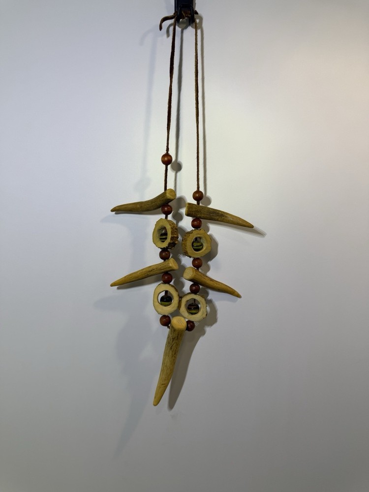Handmade antler/ bead necklace