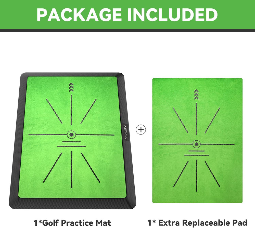 Golf Hitting Mat,Golf Training Mat for Swing Path Feedback Detection Batting