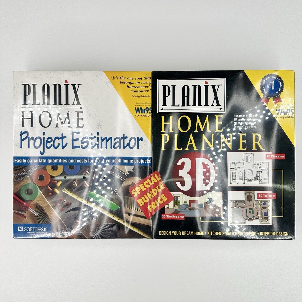 VTG SOFTDEST PLANIX BUNDLE💾 | HOME PLANNER + PROJECT ESTIMATOR | SEALED✨