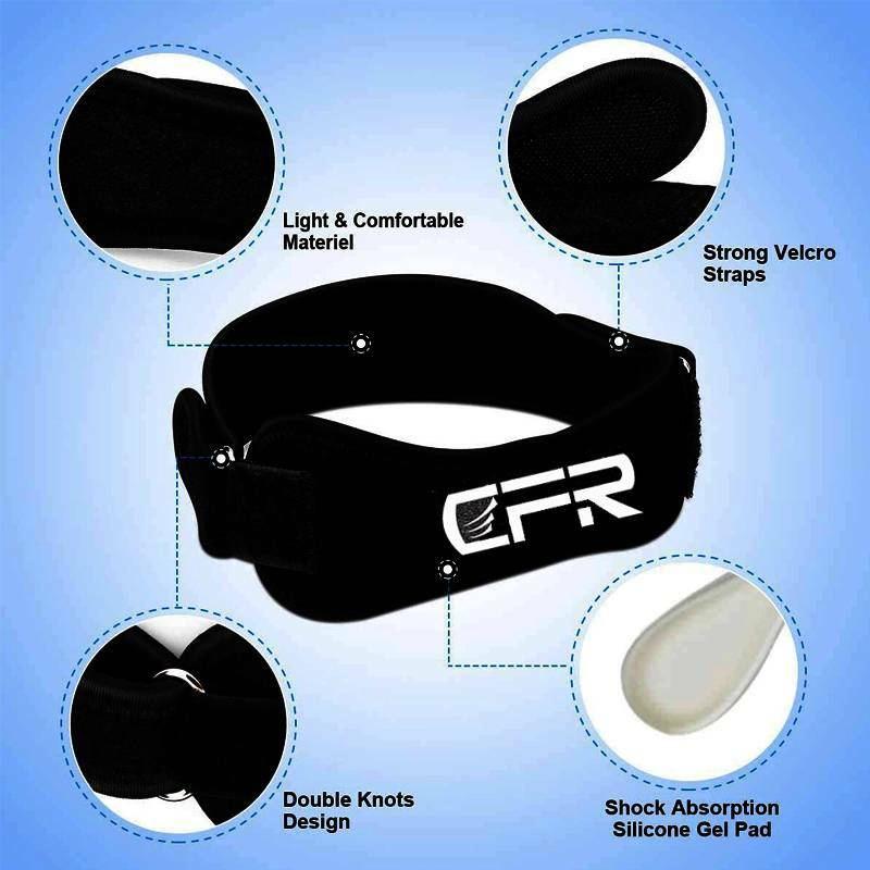 A Pair Knee Brace Support Patella Stabilizer Strap Arthritis Tendon Running