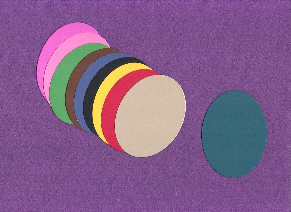 OVAL large die cuts scrapbook cards