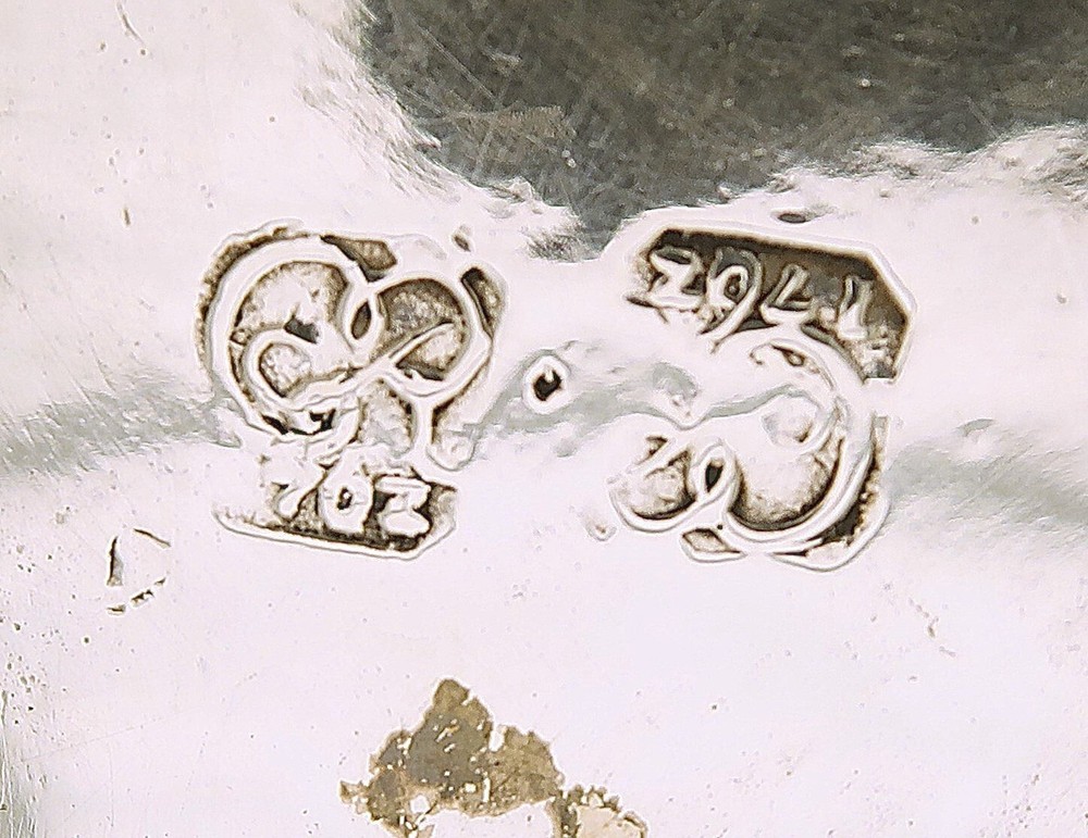 Trondheim Norway Solid Silver Cup Three Ball Feet Marked CR Dated 1762