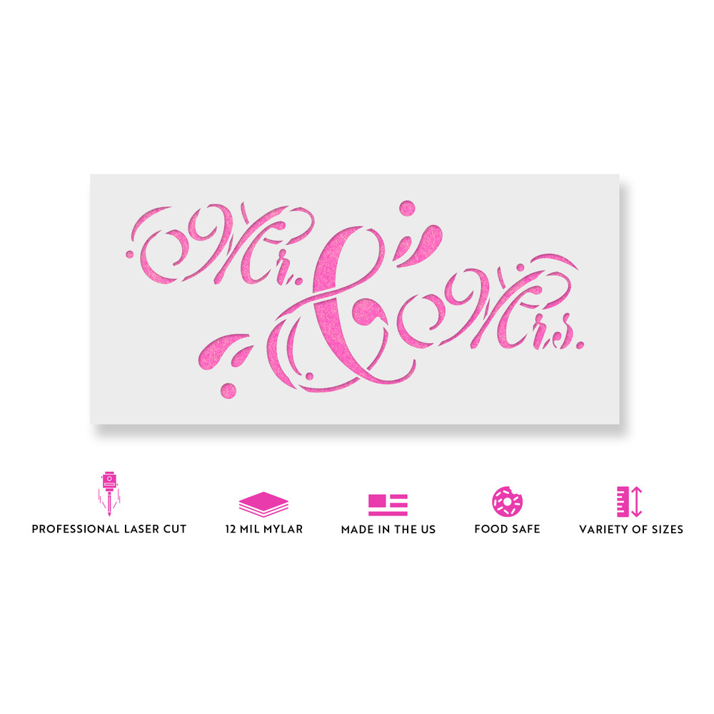 Mr and Mrs Stencil - Durable & Reusable Mylar Stencils