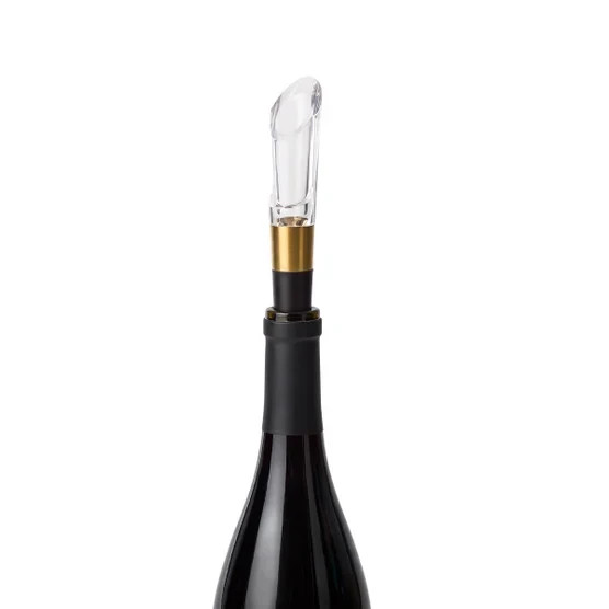 Rabbit 5 Piece Electric Wine Aerator & Corkscrew Set Black & Gold