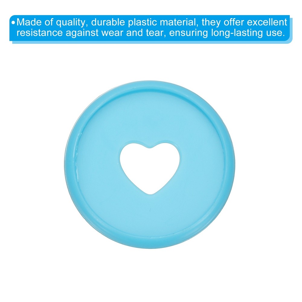 28mm Plastic Book Binding Discs, 11 Pack Expansion Discs Heart, Blue